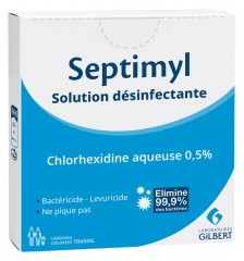 Gilbert Septimyl Desinfioiva Liuos Vesipohjainen Klorheksidiini 0,5 % 10 x 5 ml