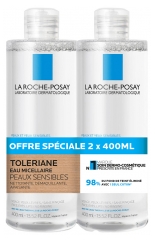 Apa Micelară Tol&eacute;riane de la La Roche-Posay pentru Piele Sensibilă, Pachet 2 x 400 ml