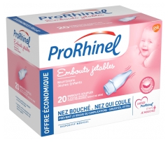 ProRhinel 20 Embouts Jetables Souples pour Mouche B&eacute;b&eacute;