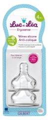Luc et L&eacute;a Ergosense T&eacute;tines Silicone Anti-Colique 4 Mois et +