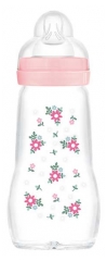 MAM Premium Glasflaska 260 ml 2 M&aring;nader och + Fl&ouml;de 2 Medium