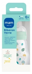 MAM Premium Glass Bottle 170ml 0 Month + Flow 1