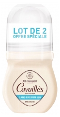 Rog&eacute; Cavaill&egrave;s Desodorante Absorb+ Sin Fragancia 48H Lote de 2 x 50 ml