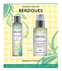 Berdoues Apă de toaletă Coco & Bergamote 30 ml + Spray strălucitor Coco & Bergamote pentru corp și păr 100 ml
