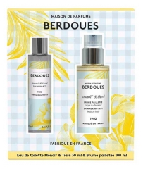 Berdoues Toaletn&iacute; voda Mono&iuml; & Tiar&eacute; 30 ml + Třpytiv&aacute; mlha na tělo a vlasy Mono&iuml; & Tiar&eacute; 100 ml