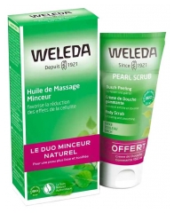 Weleda Huile de Massage Minceur au Bouleau 200 ml + Pearl Scrub Cr&egrave;me de Douche Gommante 150 ml Offerte
