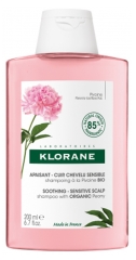 Klorane Nomierino&scaron;ais - Jutīga galvas āda &Scaron;ampūns ar bioloģiski audzētām peonijām 200 ml