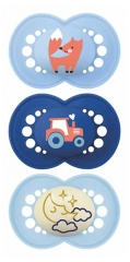 MAM 2 Fopspenen Original Natuur + 1 Fopspeen Original Nacht 18 Maanden en +