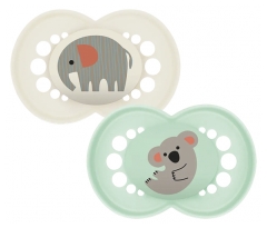 MAM 2 Sucettes Original Animaux 18 Mois et +
