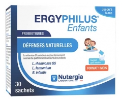 Nutergia Ergyphilus Enfants Probiotiques D&eacute;fenses Naturelles 30 Sachets