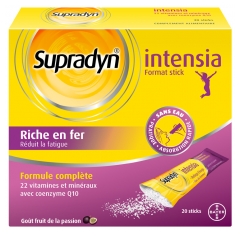 Supradyn Intensia Vitamines Minéraux Fer Coenzyme Q10 Réduit la Fatigue 20 Sticks