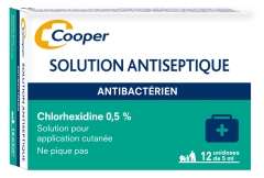 Cooper Solution Antiseptique Chlorhexidine 0.5% 12 x 5 ml