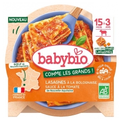 Babybio Lasagna cu sos Bolognese și sos de roșii 15 luni - 3 ani Bio 200 g