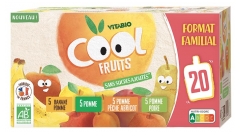 Vitabio Cool Fruits Multiparfums 4 Recettes Bio 20 Gourdes de 90 g