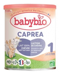 Babybio Caprea 1 au Lait de Ch&egrave;vre de 0 &agrave; 6 Mois Bio 400 g