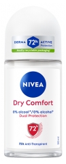 Antiperspirant Roll-On Nivea Dry Comfort Dual Protect 72H 50 ml