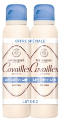 Cavaill&egrave;s Absorb+ 48H Antivietinis Dezodorantas Pur&scaron;kalas 2 x 150 ml Rinkinys