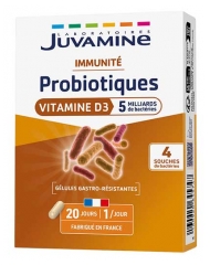 Juvamine Probiotiques Vitamine D3 Immunit&eacute; 20 Capsule