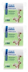 Stentil Carr&eacute;s de Coton Bio Lot de 3 x 180 Carr&eacute;s