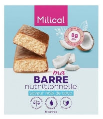 Milical 6 Barres Minceur Hyperprot&eacute;in&eacute;es - Saveur : Noix de Coco