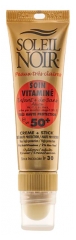 Soleil Noir Adultos e Crian&ccedil;as Cuidado Vitaminado Creme SPF50 20 ml + Bast&atilde;o SPF30 2 g