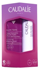 Caudalie Duo Krem do Rąk i Paznokci Th&eacute; des Vignes 30 ml + Pielęgnacja ust 4,5 g