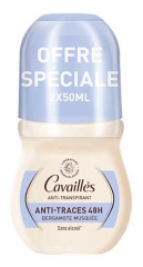 Cavaill&egrave;s Anti-Transpirant Anti-Traces 48H Roll-On Lot de 2 x 150 ml