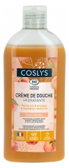 Coslys Fugtgivende Brusecreme Fersken & Genanvendte &Oslash;kologiske Ingredienser 250 ml