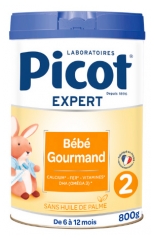 Picot Expert B&eacute;b&eacute; Gourmand 2 Lait de Suite 6 &agrave; 12 Mois 800 g