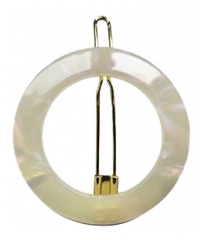 Bachca Round Mother of Pearl Hair Clip 1 Hair Clip