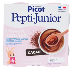 Picot Pepti-Junior Milchfreies Kakaodessert ab 6 Monaten 4 Becher