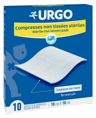 Urgo Non-Woven Sterile Compresses 10cm x 10cm 10 Sachets of 2 Compresses