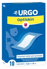 Urgo Optiskin P&oacute;łprzepuszczalny Opatrunek Sterylny 5,3 x 8 cm 10 