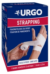 Urgo Strapping Bande Adh&eacute;sive &Eacute;lastique 2,5 m x 6 cm