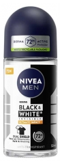 Nivea Men Black &amp; White Invisible Ultimate Impact Anti-Transpirant 72H Roll-On 50 ml