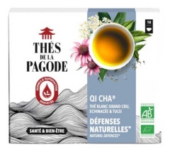 Ceaiurile Pagodei Qi Cha Grand Cru Ceai Alb Apărări Naturale Bio 18 Plicuri