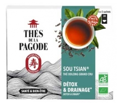 Th&eacute;s de la Pagode Sou Tsian Tee Wulong Grand Cru Detox Bio 30 Beutel