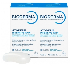Bioderma Atoderm Prausimosi Muilas, 2 x 150 g pakuotė