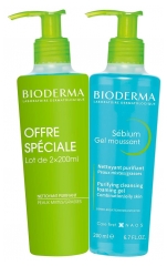Bioderma Oczyszczający żel Pieniący Zestaw 2 x 200 ml
