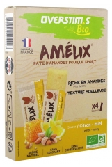 Overstims Am&eacute;lix Pasta de Am&ecirc;ndoas Bio 4 Barras - Gosto : Limão - Mel