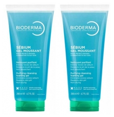 Bioderma S&eacute;bium Reng&ouml;rande L&ouml;ddrande Gel Paket med 2 x 200 ml
