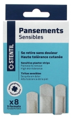 Stentil Sensitive n&aacute;plasti 8 n&aacute;plast&iacute; 3 velikosti