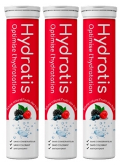 Hydratis Lot de 3 x 20 Pastilles Effervescentes - Ar&ocirc;me : Fruits des Bois