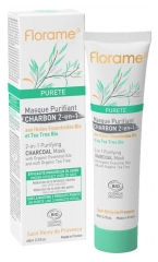 Florame Puret&eacute; Čist&iacute;c&iacute; uhl&iacute;kov&aacute; maska 2v1 Bio 65 ml