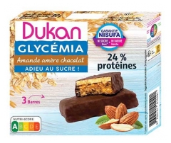 Dukan Glyc&eacute;mia Hořk&aacute; Mandle Čokol&aacute;da Tyčinky 3 Tyčinky