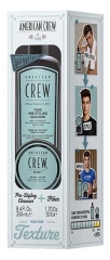 American Crew Shampoing Fiber Nettoyant Pr&eacute;coiffant 250 ml + Cire Fiber Fixation Forte Effet Mat 50 g