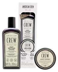 American Crew Champ&ocirc; Boost Limpeza Pr&eacute;-estiliza&ccedil;&atilde;o 250 ml + Boost Powder Fixa&ccedil;&atilde;o Ligeira Efeito Mate 10 g