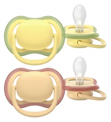 Avent Ultra Air Nature 2 Chupetas Lisas Ortod&ocirc;nticas 0-6 Meses