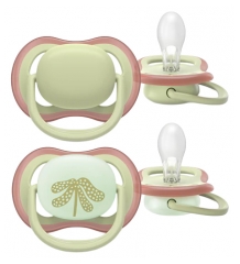 Avent Ultra Air Day and Night 2 Sucettes Orthodontiques 6-18 Mois