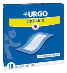 Urgo Optiskin Halbdurchl&auml;ssiger Sterilverband 10 x 7 cm 10 Pflaster 